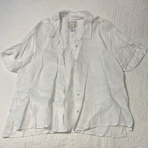Rachel Zoe White Linen Blouse